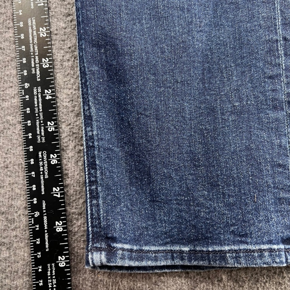 Mother The Mid Rise Dazzler Ankle Jeans On The Edge Blue Straight Leg Size 29 - Picture 16 of 16